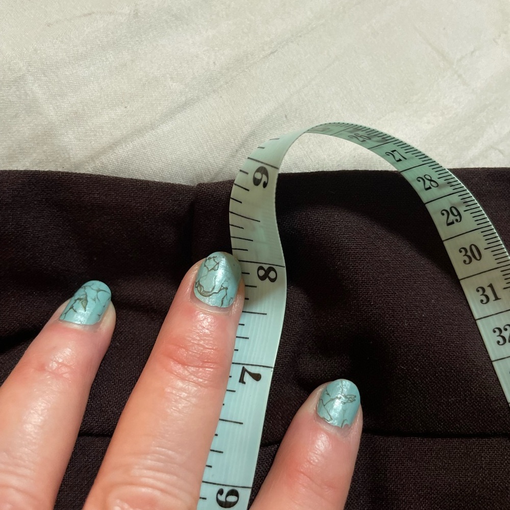 Karen Kane brown pant wide Leg 4 polyester rayon spandex side pockets belt loops - Picture 9 of 11
